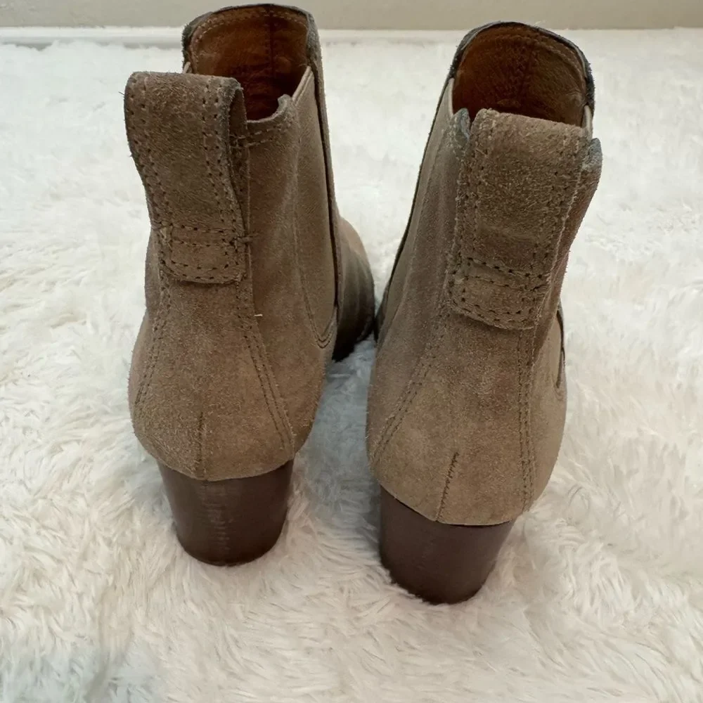 Madewell The Regan Suede in Wet Pebble Ankle Boots Size 6.5 - Picture 5 of 10